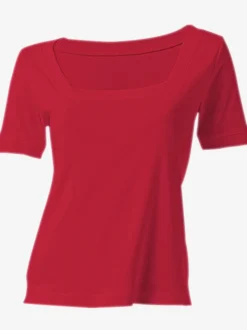 T-shirt grande encolure carrée