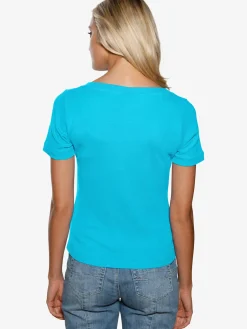 T-shirt grande encolure carrée