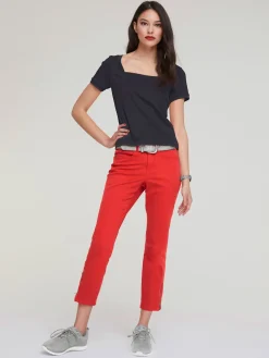 T-shirt grande encolure carrée
