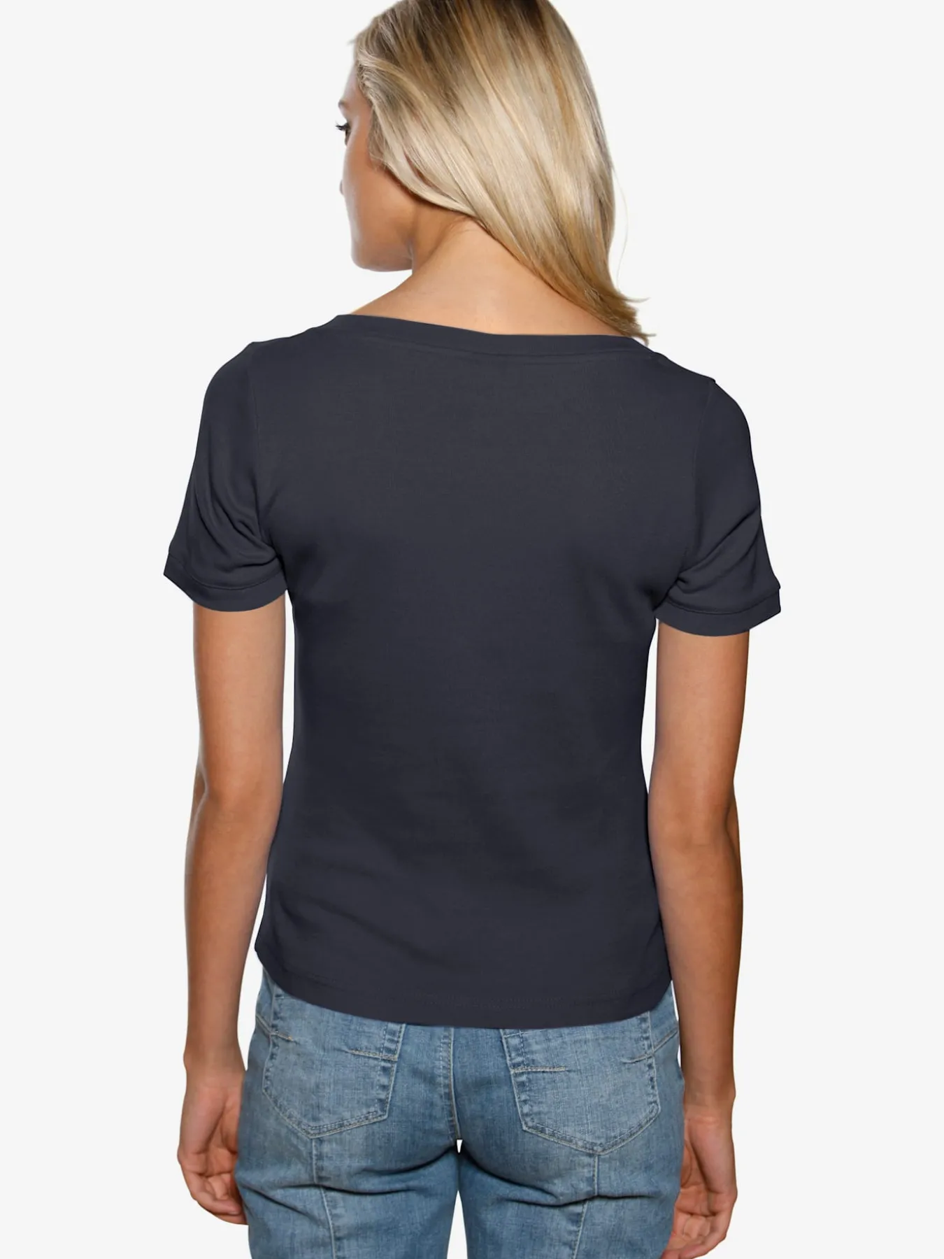 T-shirt grande encolure carrée