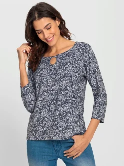 T-shirt imprimé 50% coton et 50% modal