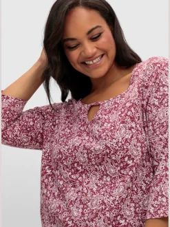 T-shirt imprimé 50% coton et 50% modal