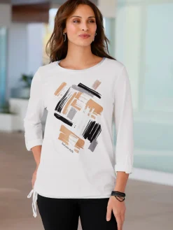 T-shirt imprimé 50% coton et 50% modal