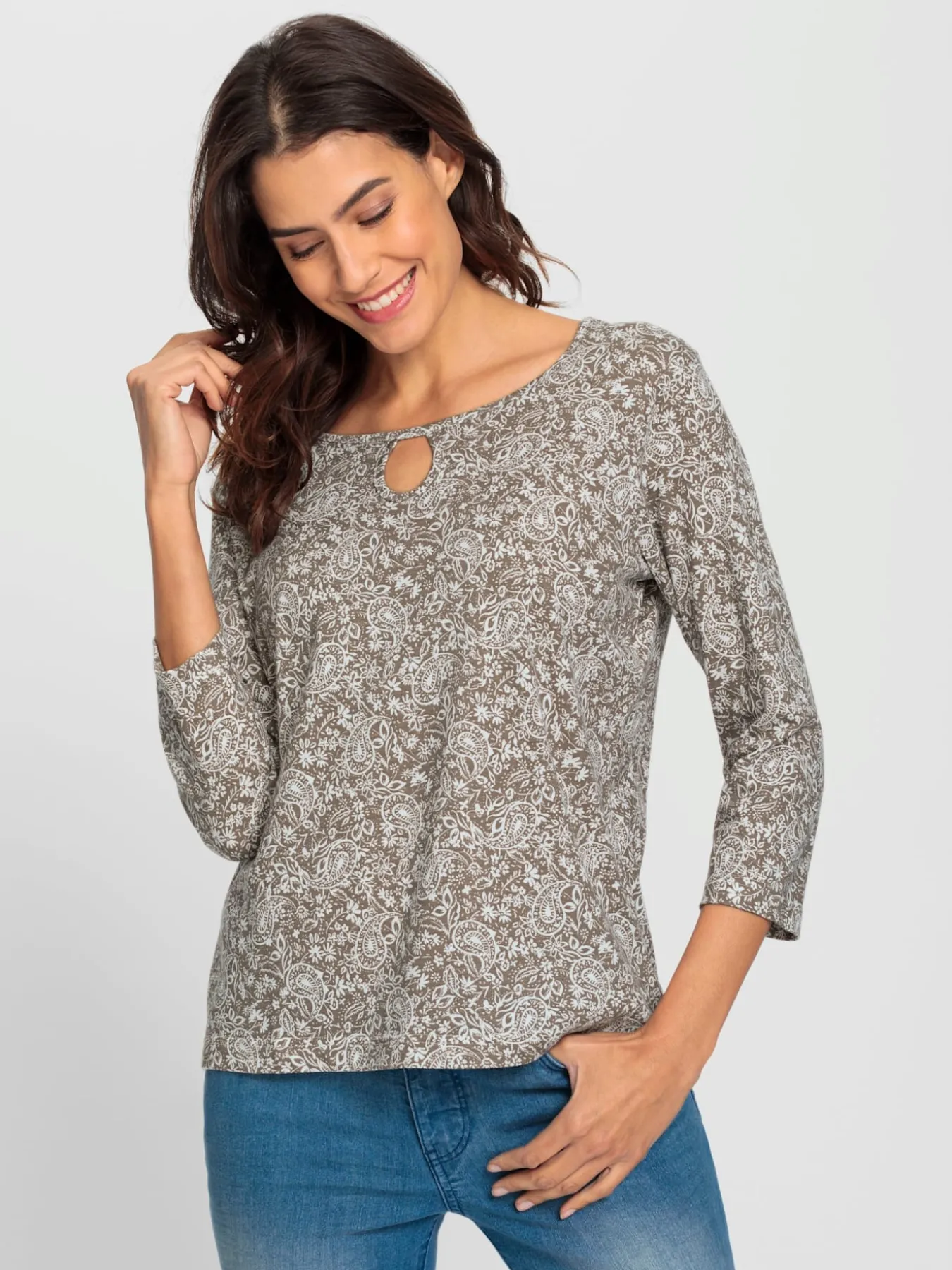 T-shirt imprimé 50% coton et 50% modal