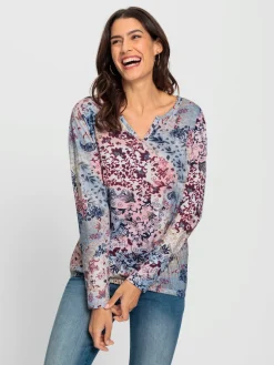 T-shirt imprimé 50% coton et 50% modal