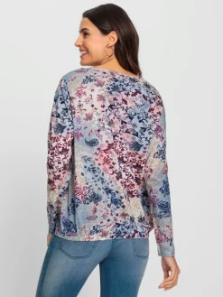 T-shirt imprimé 50% coton et 50% modal