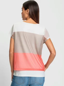 T-shirt imprimé aspect 2 en 1 tendance