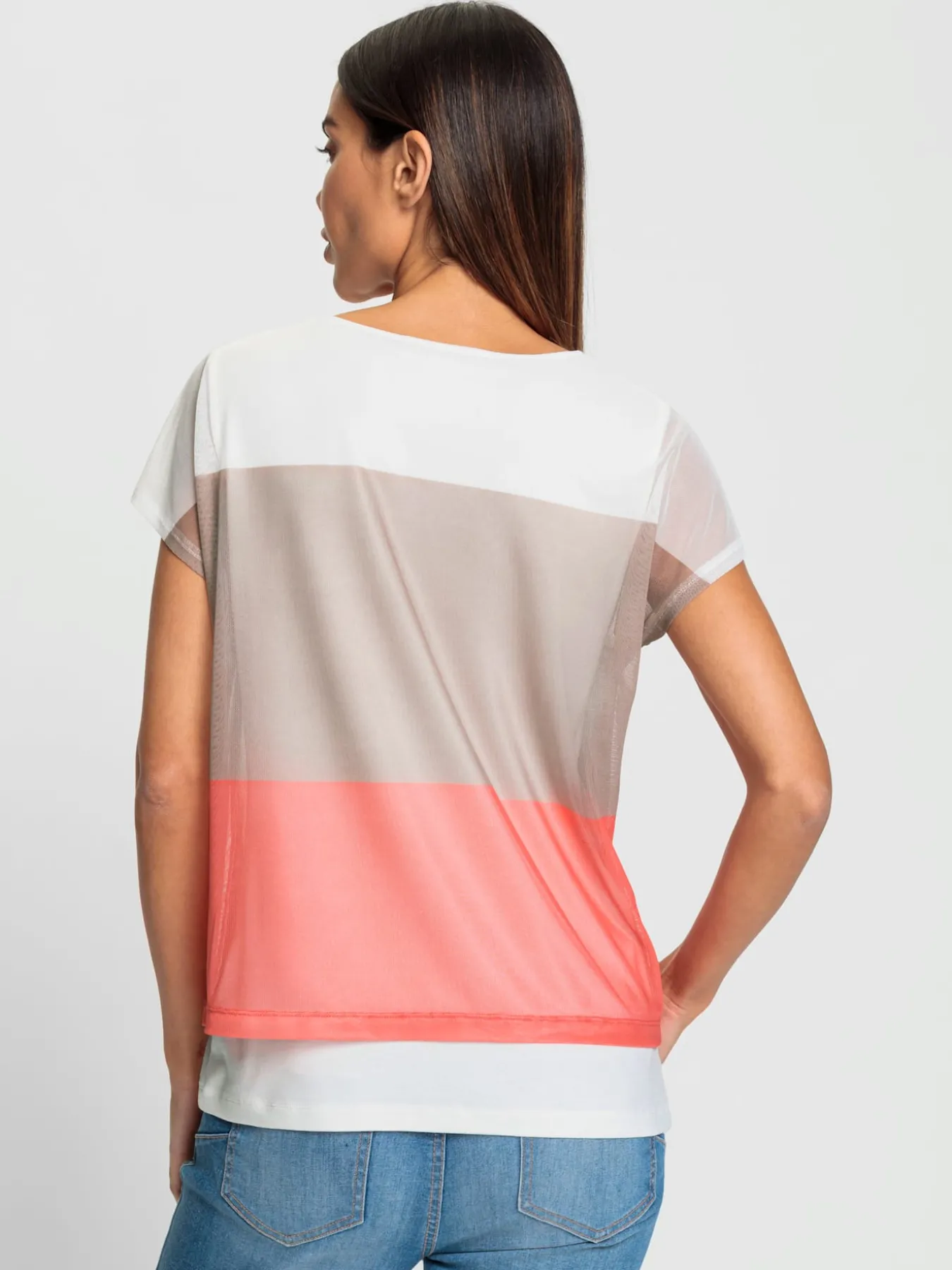 T-shirt imprimé aspect 2 en 1 tendance