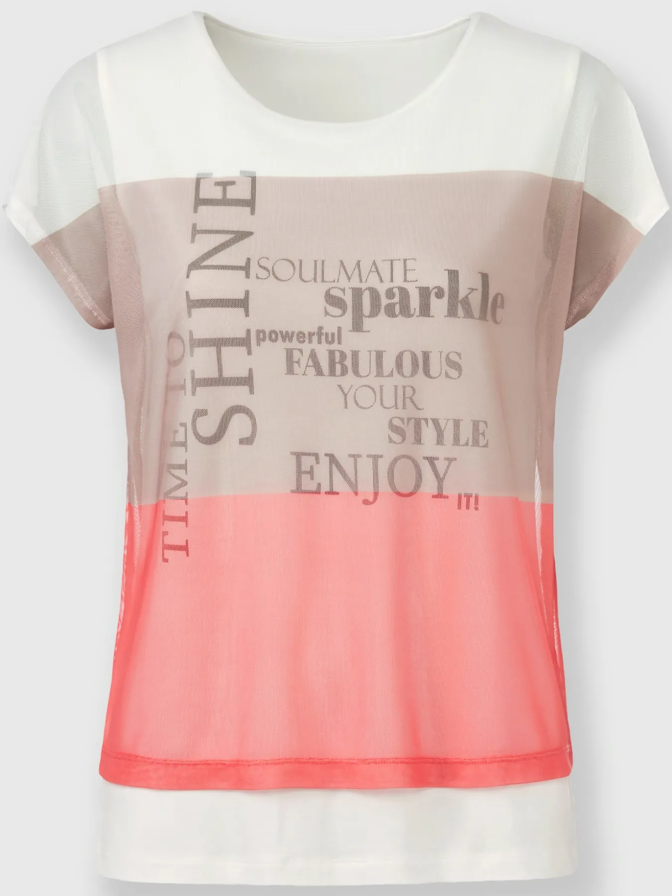 T-shirt imprimé aspect 2 en 1 tendance