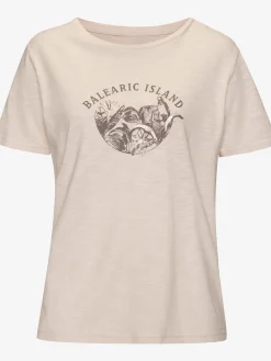 T-shirt imprimé devant estival avec détails brillants