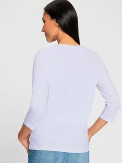 T-shirt imprimé imprimé feuille brillant