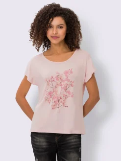 T-shirt imprimé imprimé floral devant