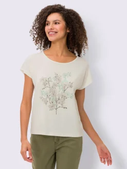 T-shirt imprimé imprimé floral devant