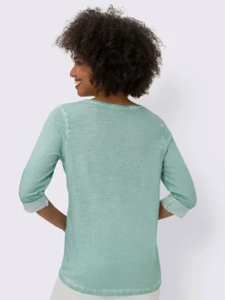 T-shirt imprimé imprimé orné de paillettes