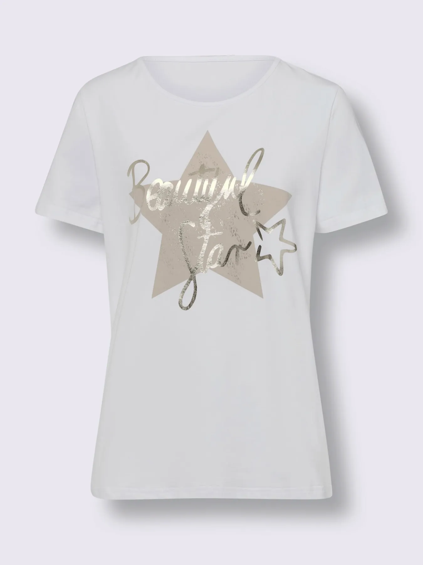 T-shirt imprimé inscription brillante