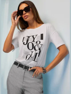 T-shirt imprimé inscription tendance