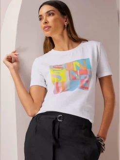 T-shirt imprimé joli imprimé devant