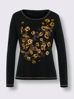 T-shirt imprimé joli imprimé feuille devant