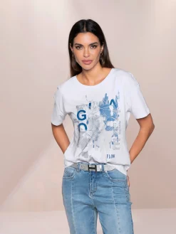 T-shirt imprimé joli imprimé devant