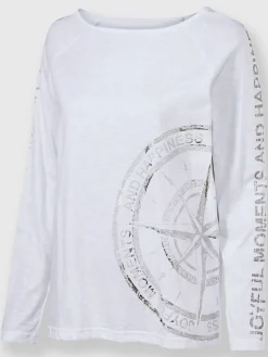 T-shirt imprimé joli imprimé feuille devant