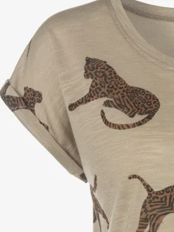 T-shirt imprimé léopard décoratif