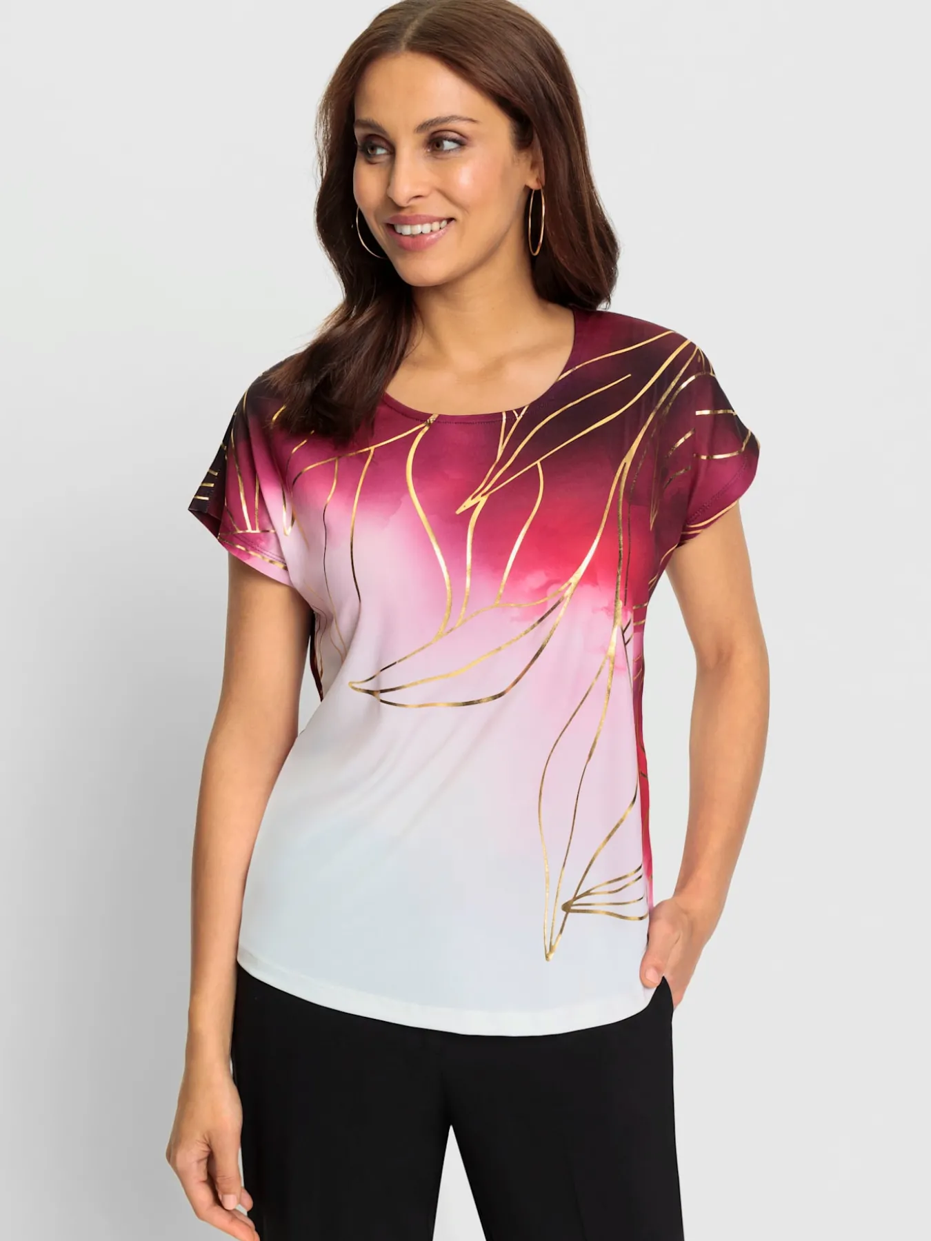 T-shirt imprimé matière supérieure facile d'entretien