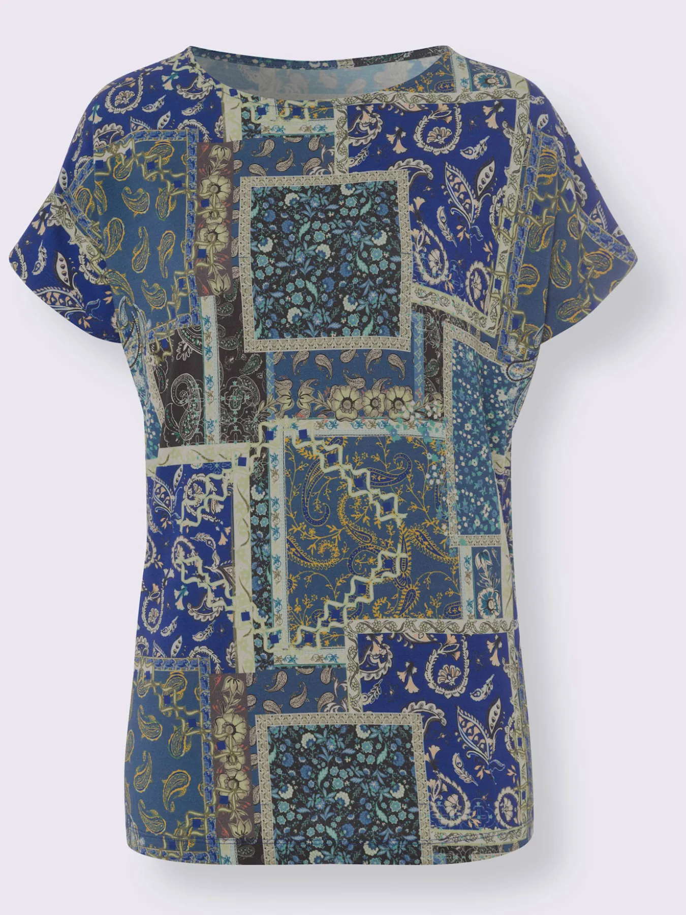 T-shirt imprimé motif patchwork