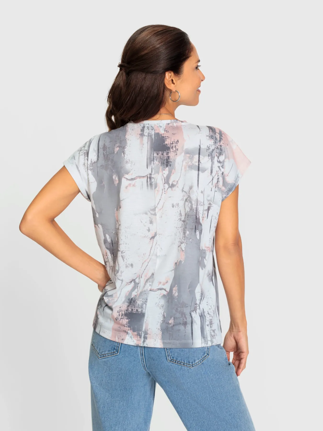 T-shirt imprimé ravissant tissu imprimé