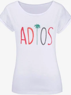 T-shirt inscription « adios » tendance devant