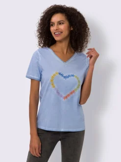 T-shirt jolie broderie