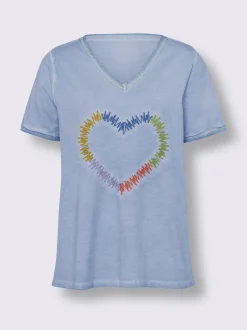 T-shirt jolie broderie