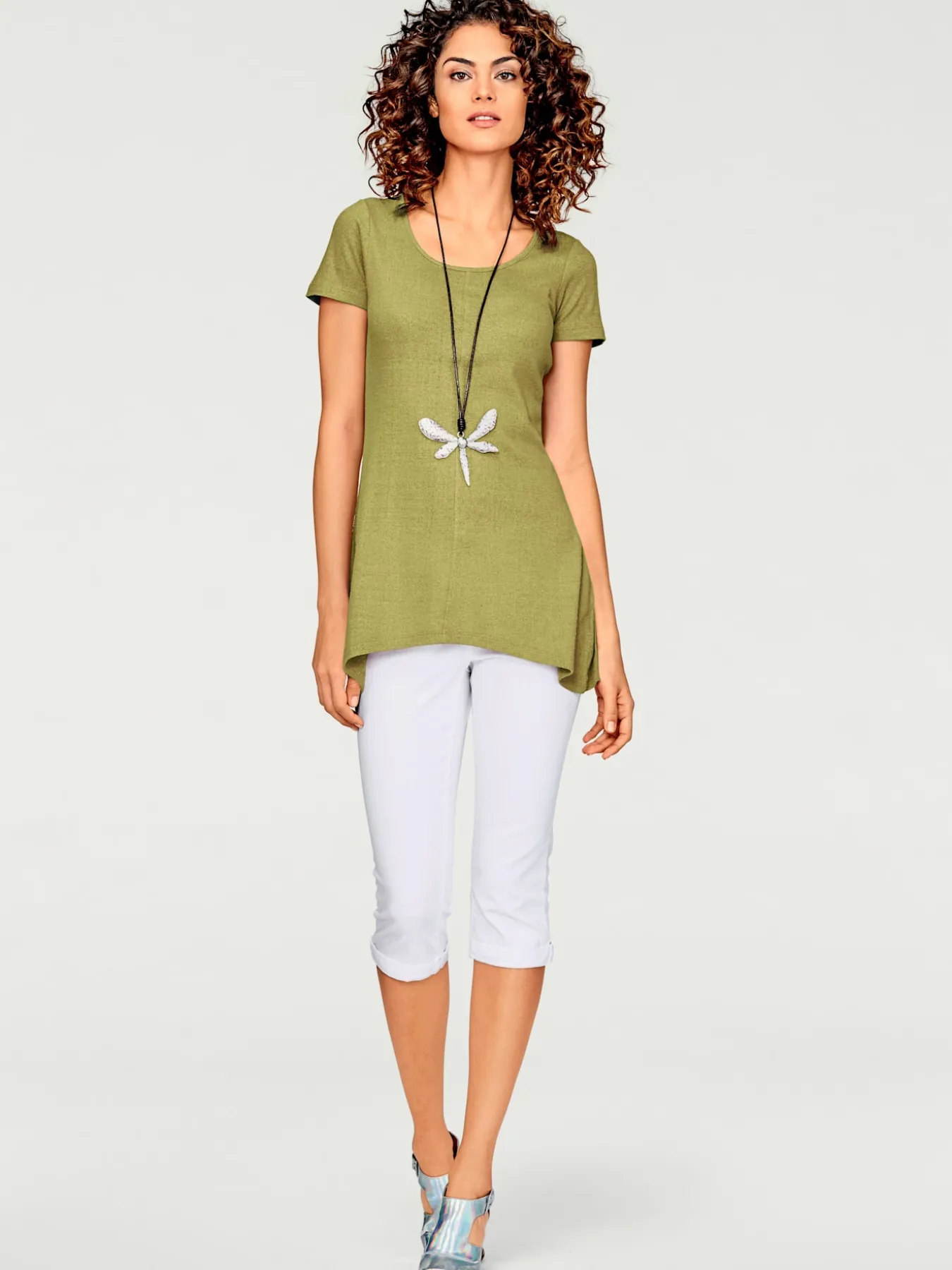 T-shirt long coupe évasée tendance