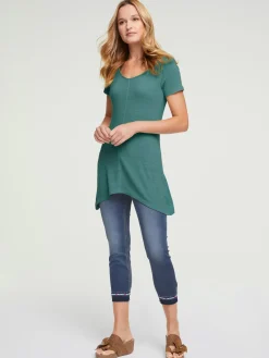 T-shirt long coupe évasée tendance