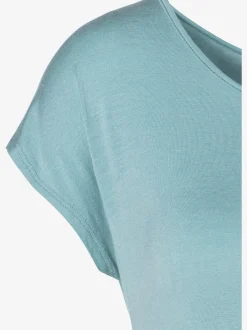 T-shirt long large ceinture à l'ourlet pour un port long ou court plissé