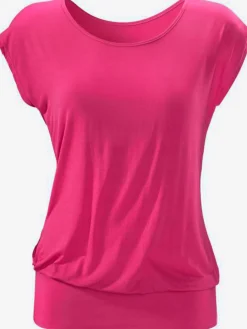 T-shirt long large ceinture à l'ourlet pour un port long ou court plissé