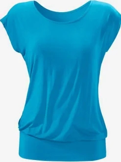 T-shirt long large ceinture à l'ourlet pour un port long ou court plissé