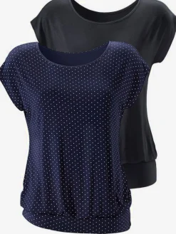 T-shirt long large ceinture à l'ourlet pour un port long ou court plissé