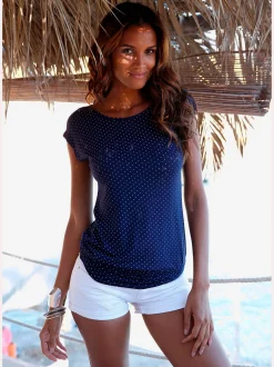 T-shirt long large ceinture à l'ourlet pour un port long ou court plissé
