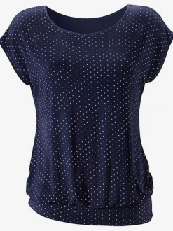 T-shirt long large ceinture à l'ourlet pour un port long ou court plissé