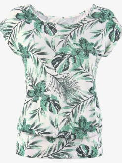 T-shirt long large ceinture à l'ourlet pour un port long ou court plissé