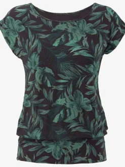 T-shirt long large ceinture à l'ourlet pour un port long ou court plissé