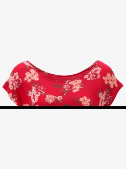 T-shirt long large ceinture à l'ourlet pour un port long ou court plissé