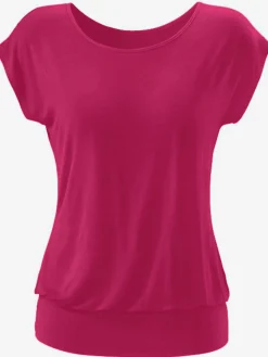 T-shirt long large ceinture à l'ourlet pour un port long ou court plissé