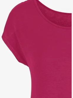 T-shirt long large ceinture à l'ourlet pour un port long ou court plissé