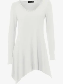 T-shirt long pointes tendance à la finition