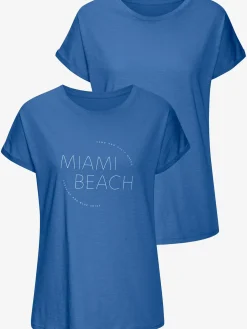 T-shirt lot avec imprimé tendance uni devant