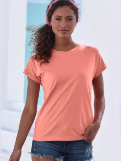 T-shirt lot avec imprimé tendance uni devant