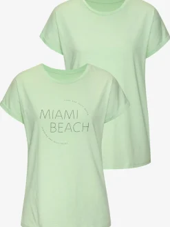 T-shirt lot avec imprimé tendance uni devant