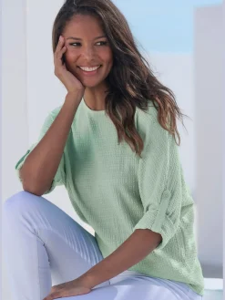 T-shirt manches avec bride et bouton pour un port différent - longues ou courtes