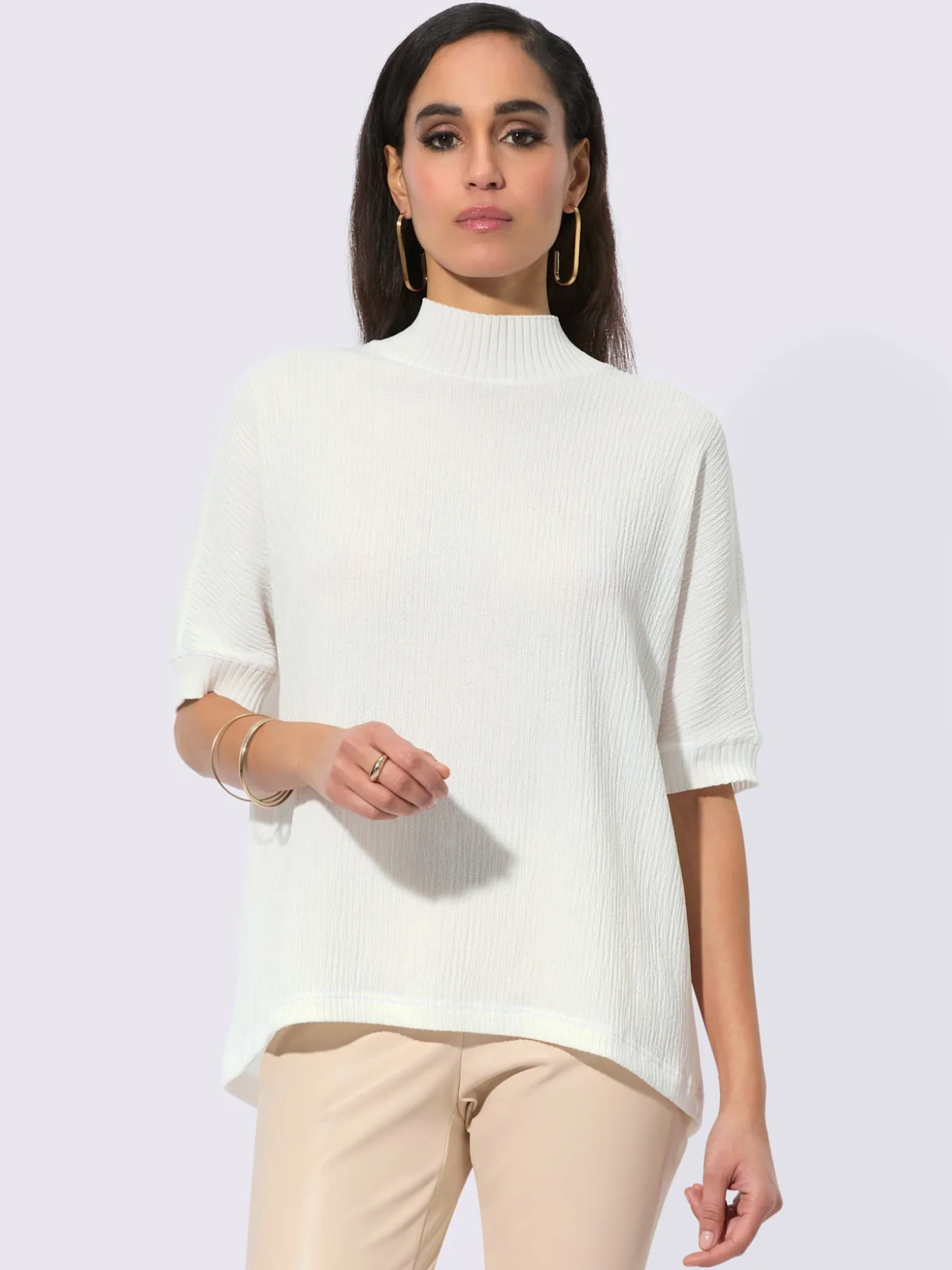 T-shirt manches chauve-souris en polyester recyclé
